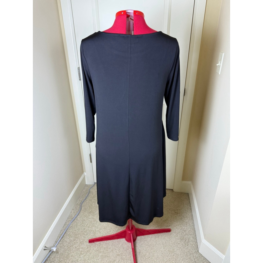Women's Nina Leonard Black Dress XL - Picture 8 of 12
